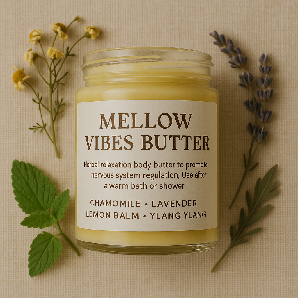 Mellow Vibes Butter – Herbal Relaxation Body Butter